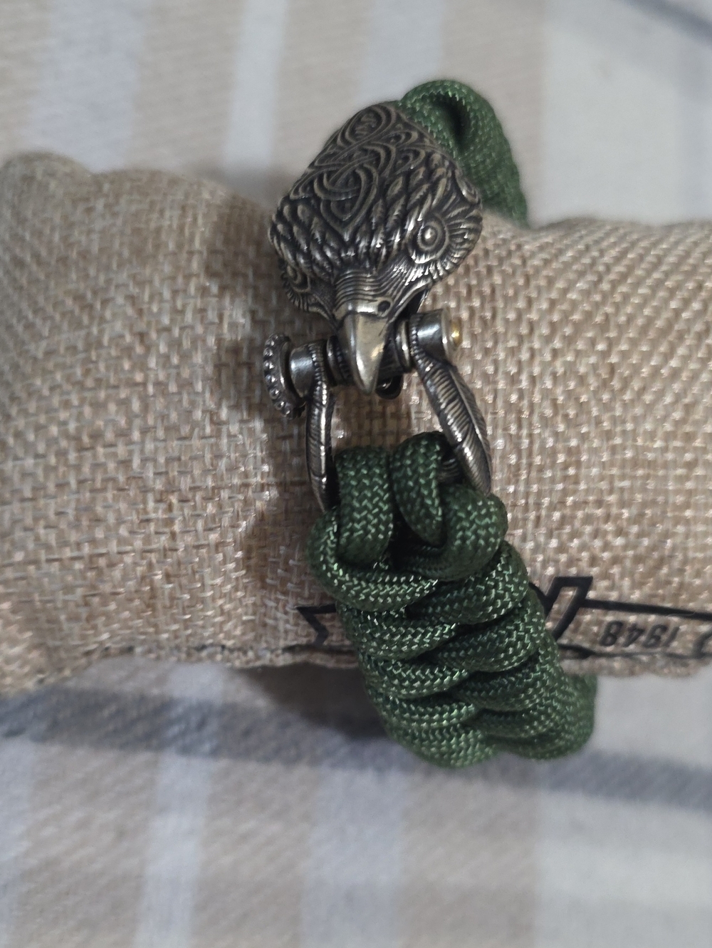 Green Paracord Eagle Head Bracelet - Men